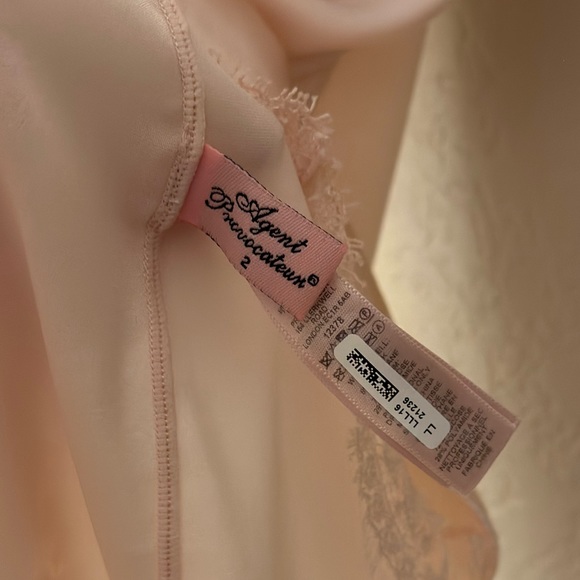 Agent Provacature pink silk camisole nightgown and robe SET!! - Picture 4 of 8